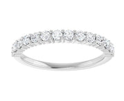 14k White Gold .40 CTW Shared Prong Set Diamond Wedding Band