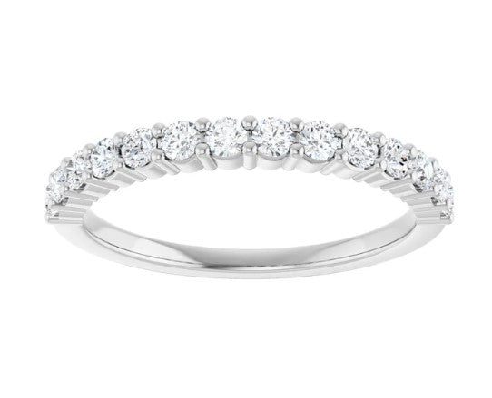 14k White Gold .40 CTW Shared Prong Set Diamond Wedding Band