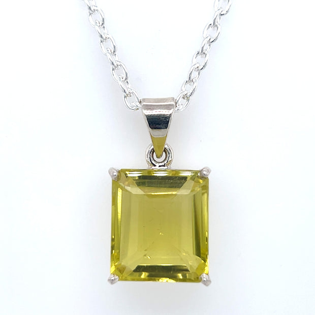 Sterling Silver Lemon Quartz Pendant
