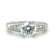 Platinum Die-Struck Channel Set Diamond Engagement Ring