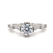 14k White Gold 'Floating' Diamond Engagement Ring by Rego Designs