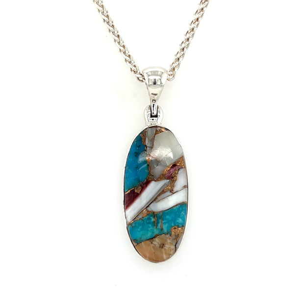 Sterling Silver Oyster Turquoise Pendant