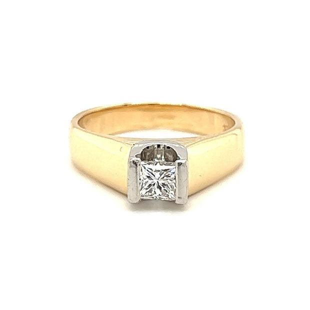 Pre-Owned 14k Yellow & White Gold .50 CT Solitaire Diamond Ring