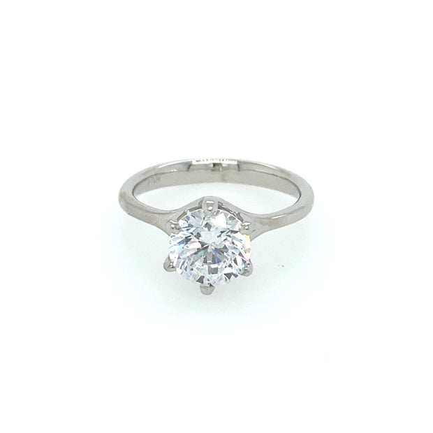 Platinum Solitaire Engagement Ring Mounting