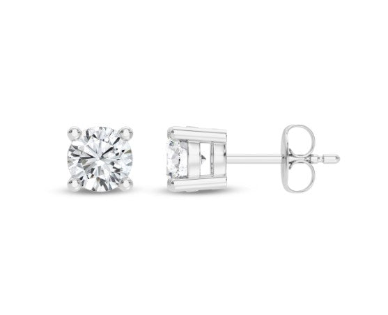 14k White Gold .70 CTW Laboratory Grown Diamond Stud Earrings
