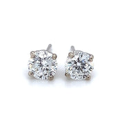 14k White Gold 1.17 CTW Lab Grown Diamond Stud Earrings by Star 129