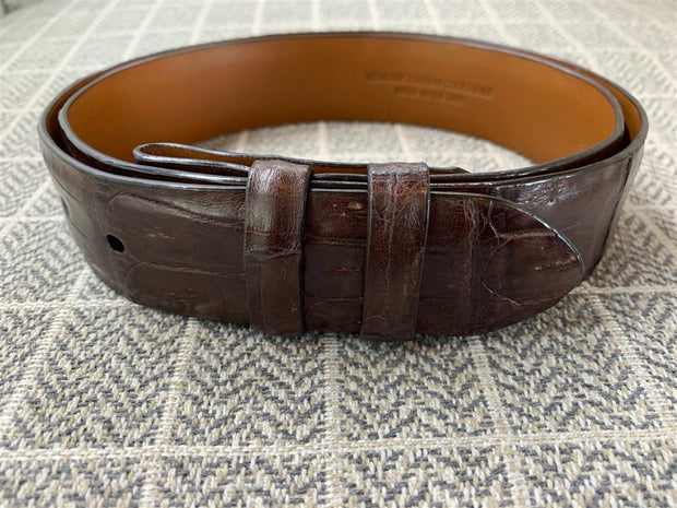 Men's Caiman Crocodile Leather Belt