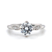 14k White Gold Contemporary Diamond Engagement Ring by Rego Designs