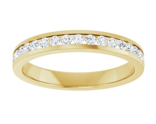 Pre-Owned 14k Yellow Gold .25 CTW Channel Set Diamond Wedding Band