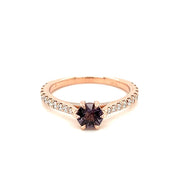 14k Rose Gold Spinel & Diamond Ring by IJC