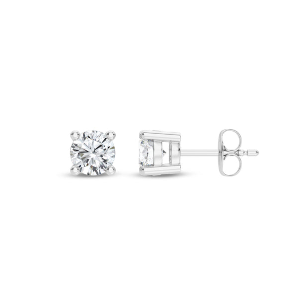 14k White Gold 1.48 CTW Laboratory Grown Diamond Stud Earrings