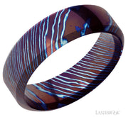 Titanium Damascus Wedding Band by Lashbrook Designs