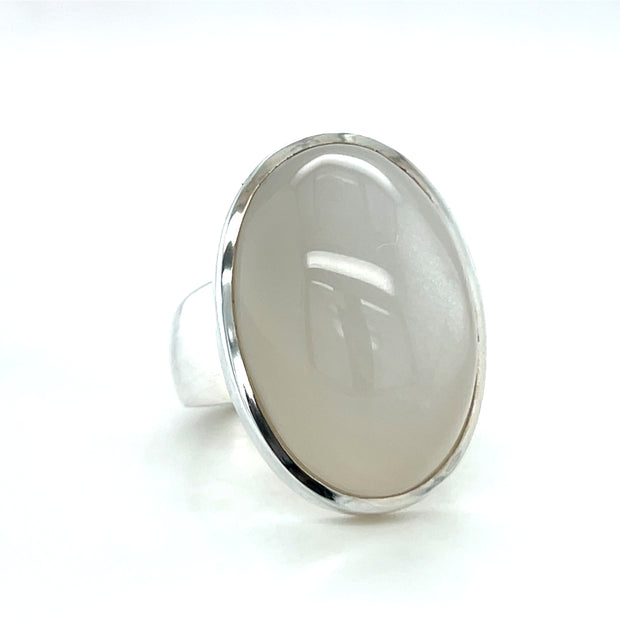 Sterling Silver White Moonstone Ring