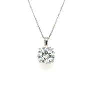 14k White Gold Lab Grown Diamond Solitaire Necklace