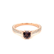 14k Rose Gold Spinel & Diamond Ring by IJC