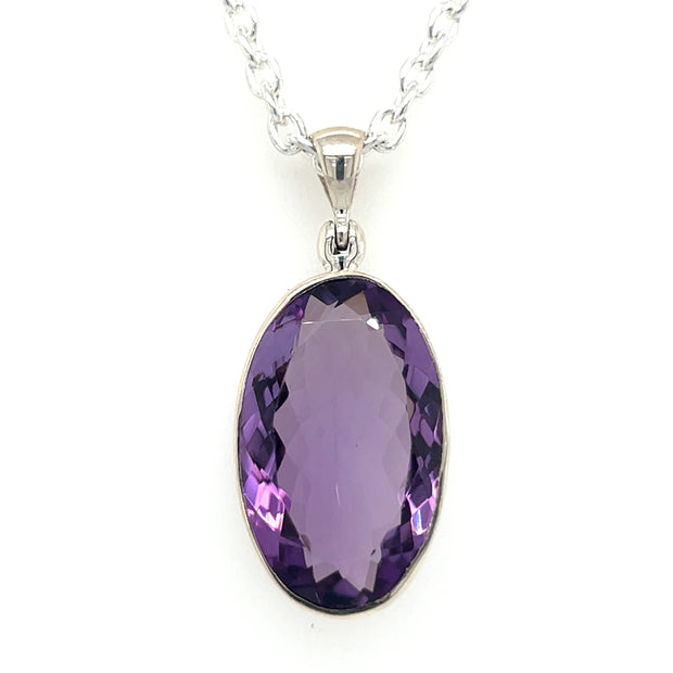 Sterling Silver Amethyst Pendant