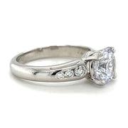 Platinum Die-Struck Channel Set Diamond Engagement Ring
