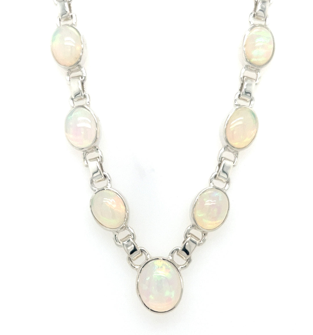 Sterling silver opal necklaces deals