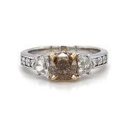 18k Gold Fancy Color Diamond Engagement Ring by IJC