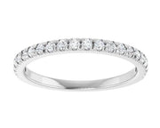 14k White Gold .33 CTW French Prong Set Diamond Wedding Band