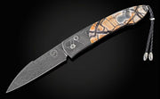 'Epic' Damascus Steel and Woolly Mammoth Tusk Pocket Knife by William Henry