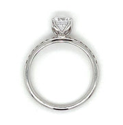 14k White Gold Classic Diamond Tulip Style Engagement Ring