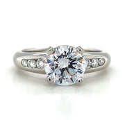 Platinum Die-Struck Channel Set Diamond Engagement Ring