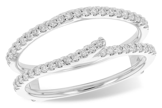 14k White Gold Diamond Ring Guard by Allison Kaufman