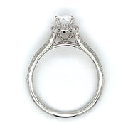 14k White Gold Classic Oval Diamond Engagement Ring