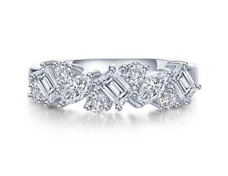 Sterling Silver Simulated Diamond 'Prismatic' Ring by Lafonn