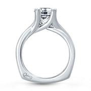 18k White Gold Urban Vine Signature Bubble Solitaire Engagement Ring by A. JAFFE