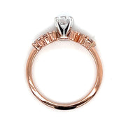 14k Rose & White Gold Diamond Engagement Ring by IJC