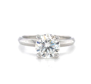 Sterling Silver Lab Created Moissanite Solitaire Ring