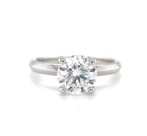 Sterling Silver Lab Created Moissanite Solitaire Ring