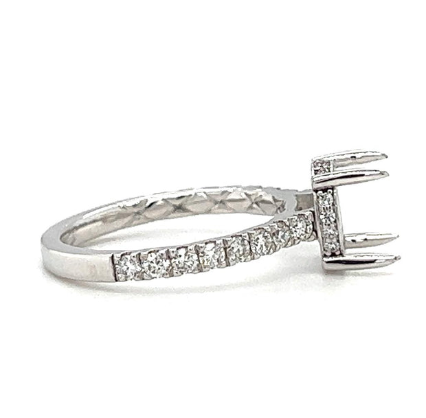 14k White Gold Diamond Engagement Ring by IJC