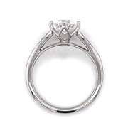14k White Gold Contemporary Diamond Engagement Ring by Rego Designs