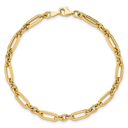 10k Yellow Gold Fancy Link Bracelet