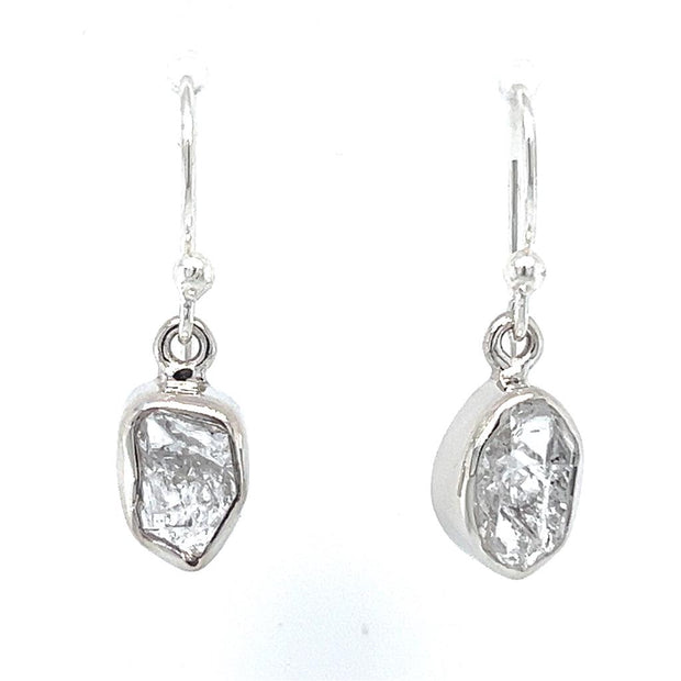 Sterling Silver Herkimer Diamond Quartz Dangle Earrings