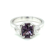 18k White Gold Purple Spinel & Diamond Ring by IJC