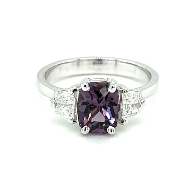 18k White Gold Purple Spinel & Diamond Ring by IJC