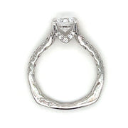 18k White Gold Classic Round Brilliant Diamond Engagement Ring by A. Jaffe