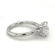 14k White Gold Round Brilliant Lab Grown Diamond Engagement Ring