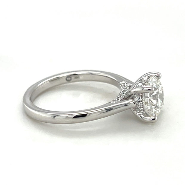 14k White Gold Round Brilliant Lab Grown Diamond Engagement Ring