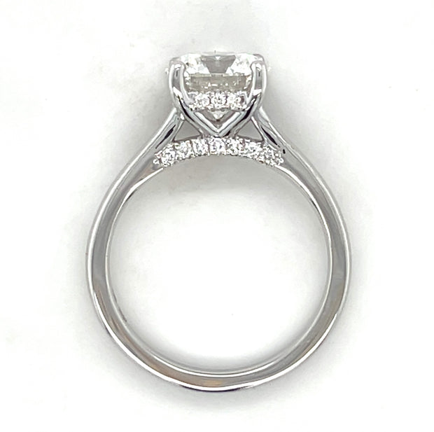 14k White Gold Round Brilliant Lab Grown Diamond Engagement Ring