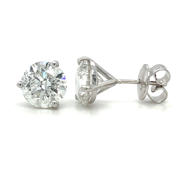 18k White Gold 4.01 CTW Diamond Stud Earrings