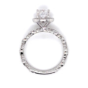14k White Gold Vintage Inspired Diamond Engagement Ring by Rego Designs