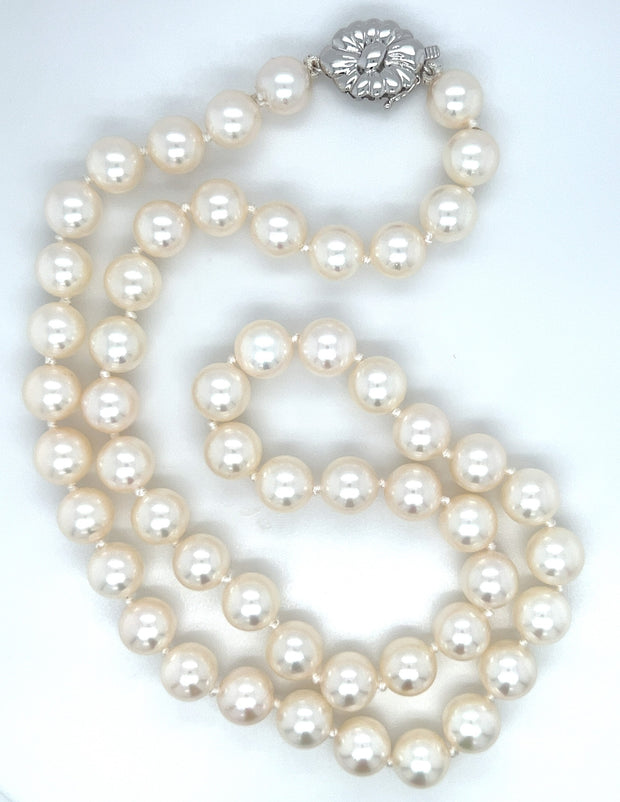 Pre-Owned Saltwater Cultured Pearl Single Strand Necklace