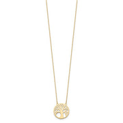 14k Yellow Gold Tree of Life Necklace