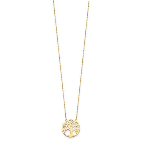 14k Yellow Gold Tree of Life Necklace