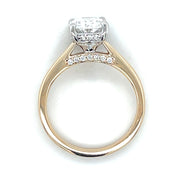 14k Two Tone Gold Oval Lab Grown Diamond Engagement Ring